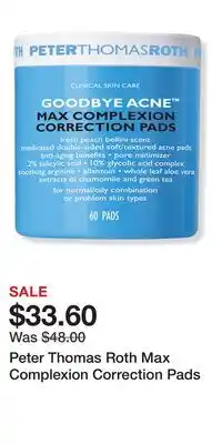 Ulta Beauty Peter Thomas Roth Max Complexion Correction Pads offer