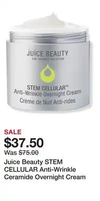 Ulta Beauty Juice Beauty STEM CELLULAR Anti-Wrinkle Ceramide Overnight Cream offer
