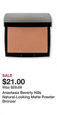 Ulta Beauty Anastasia Beverly Hills Natural-Looking Matte Powder Bronzer offer