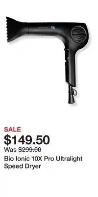 Ulta Beauty Bio Ionic 10X Pro Ultralight Speed Dryer offer