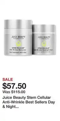 Ulta Beauty Juice Beauty Stem Cellular Anti-Wrinkle Best Sellers Day & Night Moisturizers Kit offer