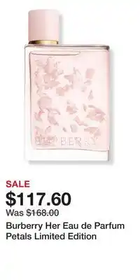 Ulta Beauty Burberry Her Eau de Parfum Petals Limited Edition offer