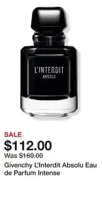 Ulta Beauty Givenchy L'Interdit Absolu Eau de Parfum Intense offer
