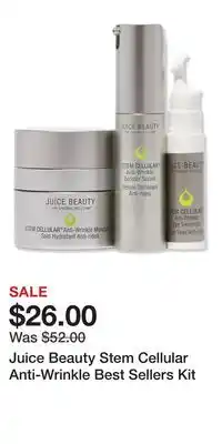 Ulta Beauty Juice Beauty Stem Cellular Anti-Wrinkle Best Sellers Kit offer