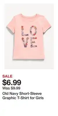 Old Navy Old Navy Short-Sleeve Graphic T-Shirt for Girls offer