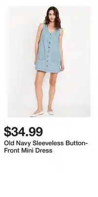 Old Navy Old Navy Sleeveless Button-Front Mini Dress offer