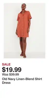 Old Navy Old Navy Linen-Blend Shirt Dress offer