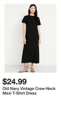 Old Navy Old Navy Vintage Crew-Neck Maxi T-Shirt Dress offer