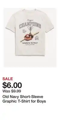 Old Navy Old Navy Short-Sleeve Graphic T-Shirt for Boys offer