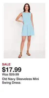 Old Navy Old Navy Sleeveless Mini Swing Dress offer