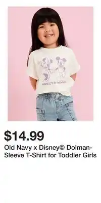 Old Navy Old Navy x Disney Dolman-Sleeve T-Shirt for Toddler Girls offer