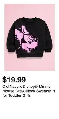 Old Navy Old Navy x Disney Minnie Mouse Crew-Neck Sweatshirt for Toddler Girls offer