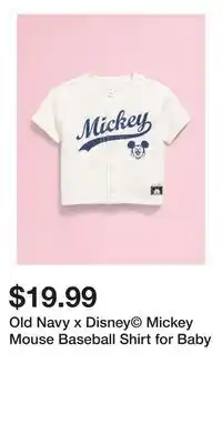 Old Navy Old Navy x Disney Mickey Mouse Baseball Shirt for Baby offer