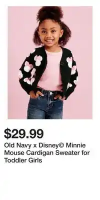 Old Navy Old Navy x Disney Minnie Mouse Cardigan Sweater for Toddler Girls offer