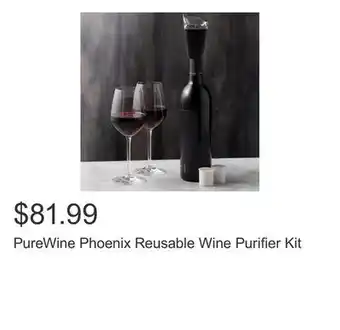 Costco PureWine Phoenix Reusable Wine Purifier Kit offer