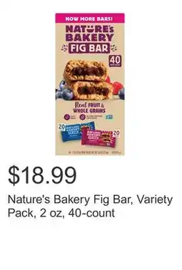 Costco Nature's Bakery Fig Bar, Variety Pack, 2 oz, 40-count offer