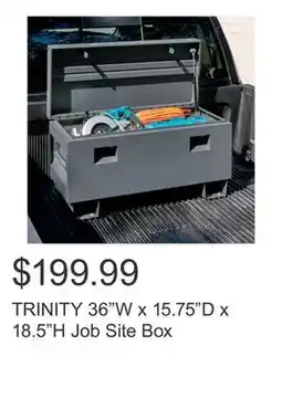 Costco TRINITY 36W x 15.75D x 18.5H Job Site Box offer