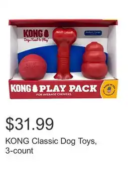 Costco KONG Classic Dog Toys, 3-count offer