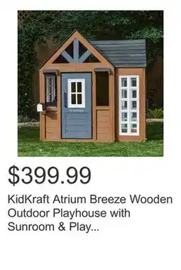 Costco KidKraft Atrium Breeze Wooden Outdoor Playhouse with Sunroom & Play Kitchen offer