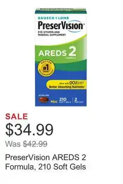 Costco PreserVision AREDS 2 Formula, 210 Soft Gels offer
