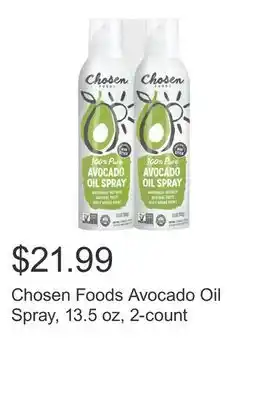 Costco Chosen Foods Avocado Oil Spray, 13.5 oz, 2-count offer