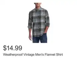 Costco Weatherproof Vintage Men's Flannel Shirt offer