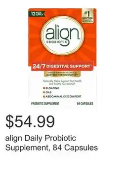 Costco align Daily Probiotic Supplement, 84 Capsules offer
