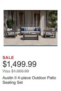 Costco Austin II 4-piece Outdoor Patio Seating Set offer