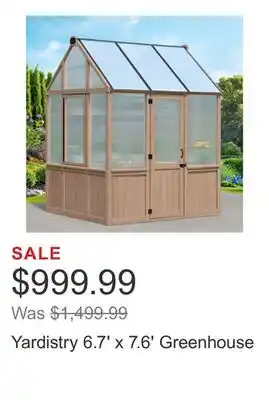 Costco Yardistry 6.7' x 7.6' Greenhouse offer