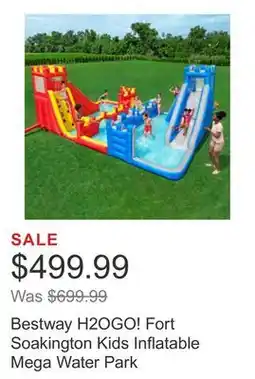 Costco Bestway H2OGO! Fort Soakington Kids Inflatable Mega Water Park offer