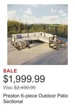 Costco Preston 6-piece Outdoor Patio Sectional offer
