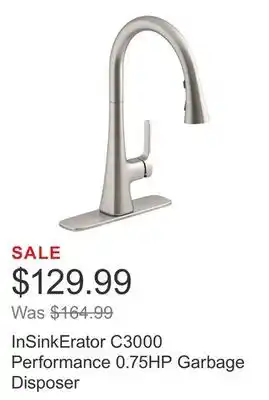 Costco InSinkErator C3000 Performance 0.75HP Garbage Disposer offer