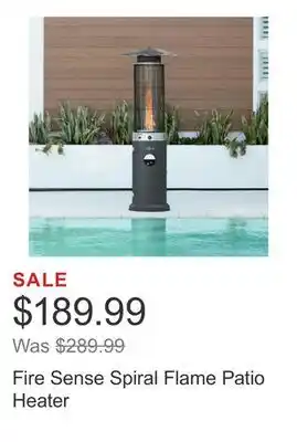 Costco Fire Sense Spiral Flame Patio Heater offer