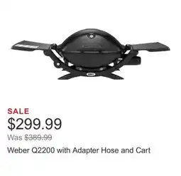Costco Weber Q2200 with Adapter Hose and Cart offer