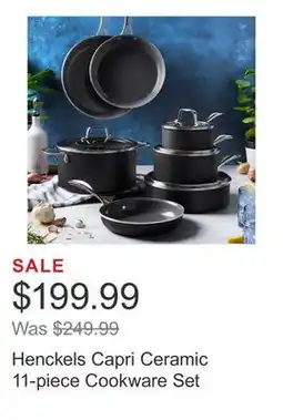 Costco Henckels Capri Ceramic 11-piece Cookware Set offer