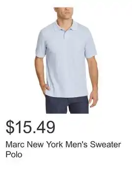 Costco Marc New York Men's Sweater Polo offer