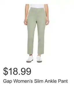 Costco Gap Women's Slim Ankle Pant offer