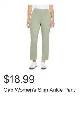 Costco Gap Women's Slim Ankle Pant offer