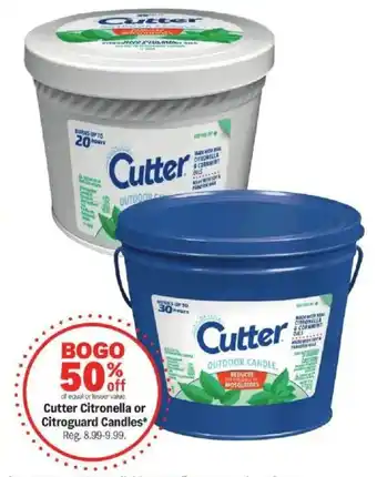 Meijer Cutter Citronella or Citroguard Candles offer
