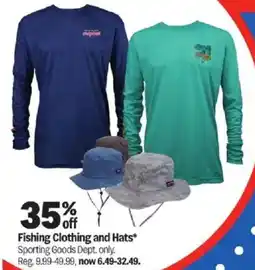 Meijer Fishing Clothing and Hats offer
