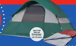 Meijer Lake & Trail Tents and Sleeping Bags offer