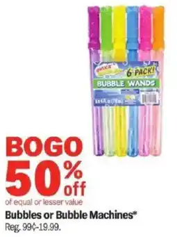 Meijer Bubbles or Bubble Machines offer