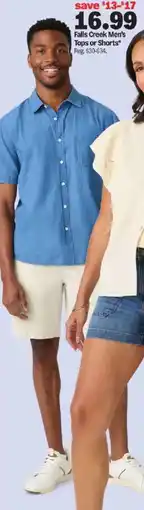 Meijer Falls Creek Men's Tops or Shorts offer
