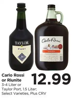 Food 4 Less Carlo Rossi or Riunite offer