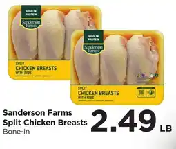 Food 4 Less Sanderson Farms Split Chicken Breasts offer