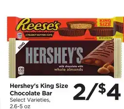 Food 4 Less Hershey's King Size Chocolate Bar offer