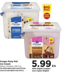 Food 4 Less Kroger Party Pail Ice Cream offer