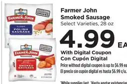Food 4 Less Farmer John Smoked Sausage offer