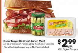Ralphs Oscar Mayer Deli Fresh Lunch Meat offer