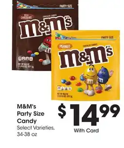 Ralphs M & M' s Party Size Candy offer